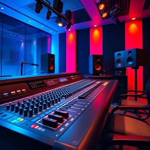 Mesa de mixagem profissional